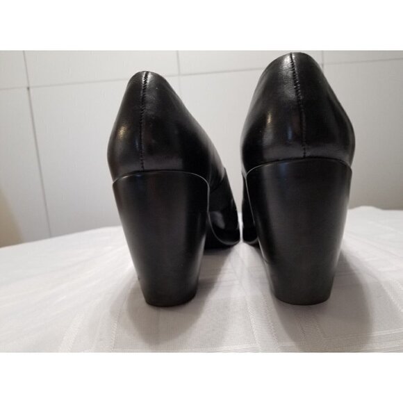 Dansko Black Leather Slip On Block Heels Shoes Women's 41 / 9.5 M - Picture 7 of 9